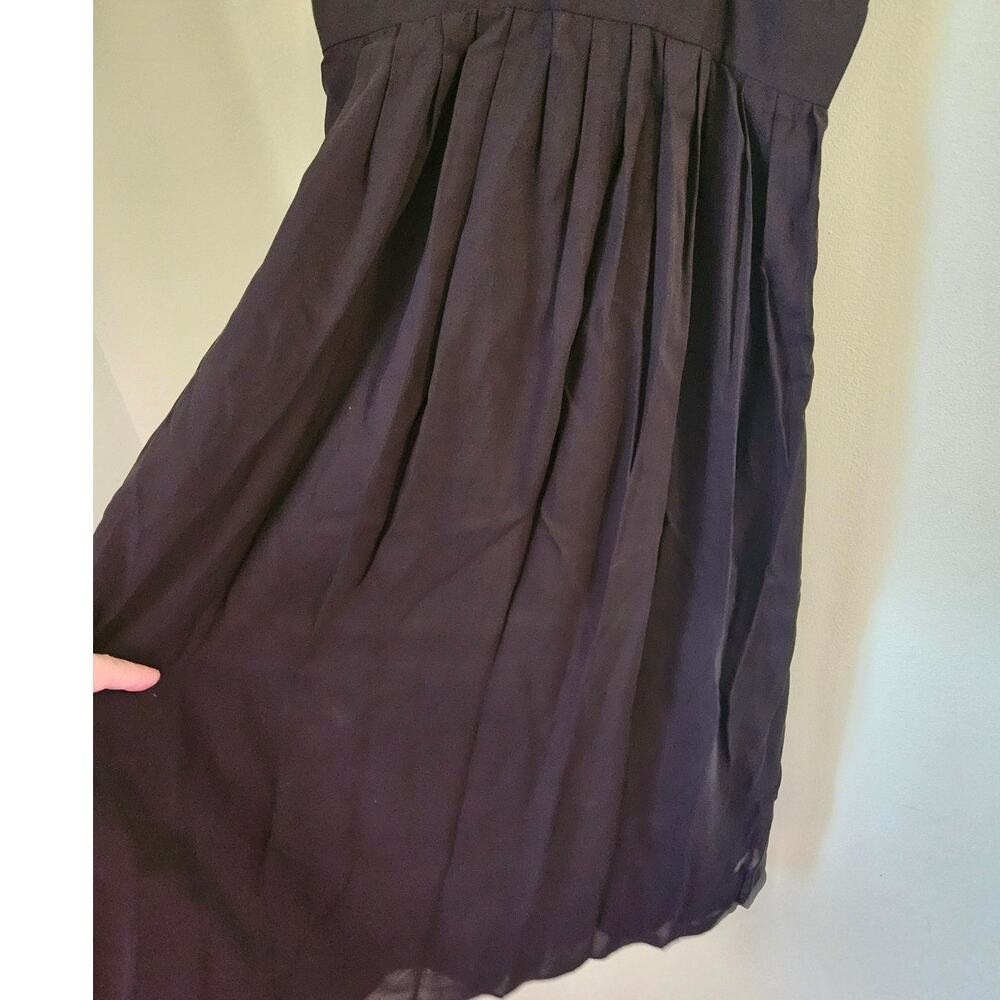 Theory Black Y2K Silk Blend Casual Midi Dress - Size 0 Minimalist LBD - USA Made - Picture 6 of 12